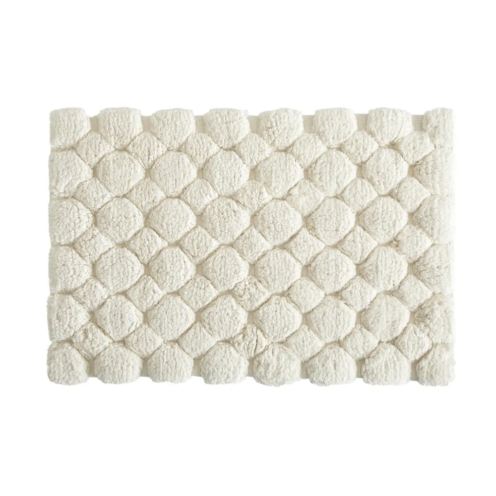 مجموعة سجادة حمام قطنية عاجية  - مراجعة Bamboo Bath Mat وسعره