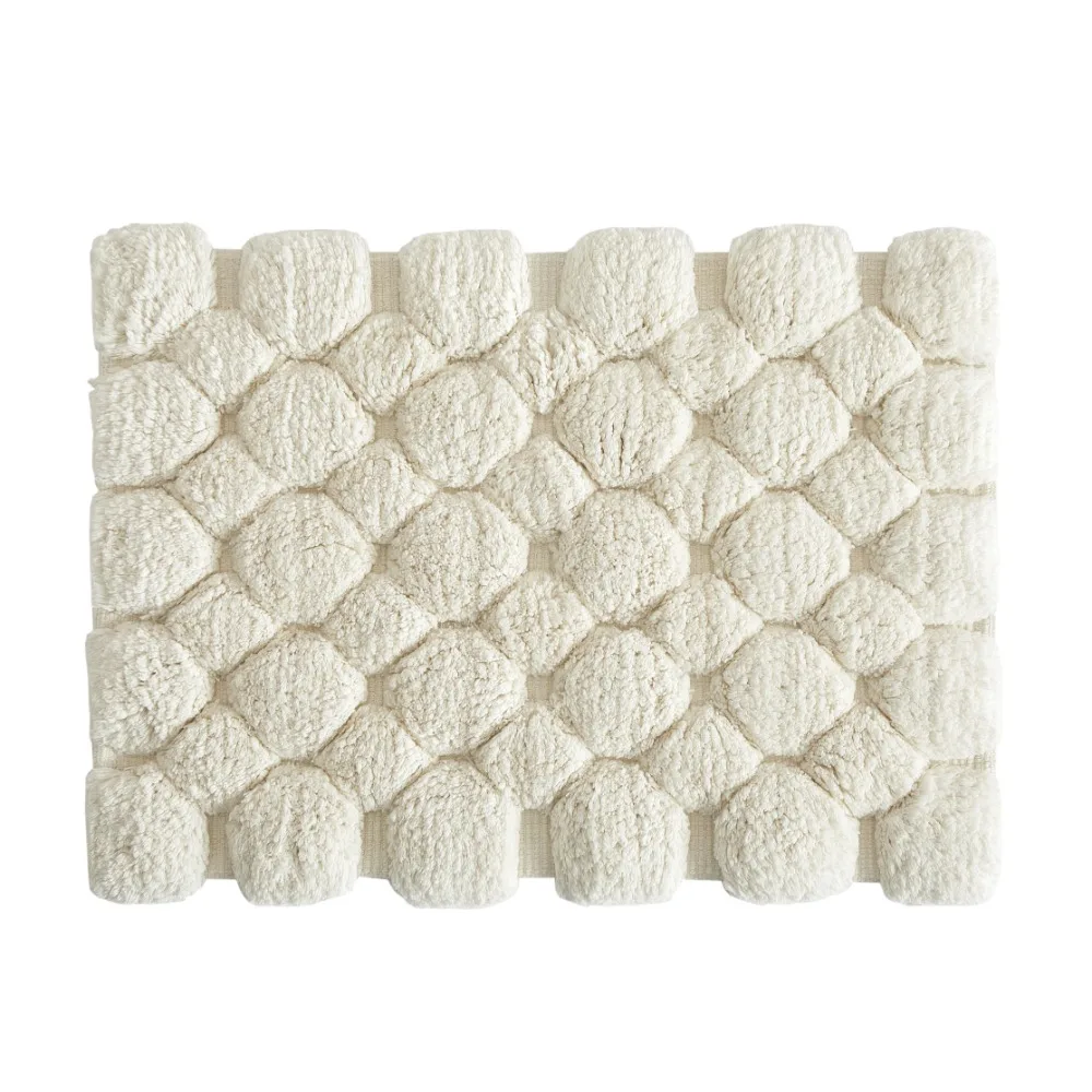 مجموعة سجادة حمام قطنية عاجية  - مراجعة Bamboo Bath Mat وسعره